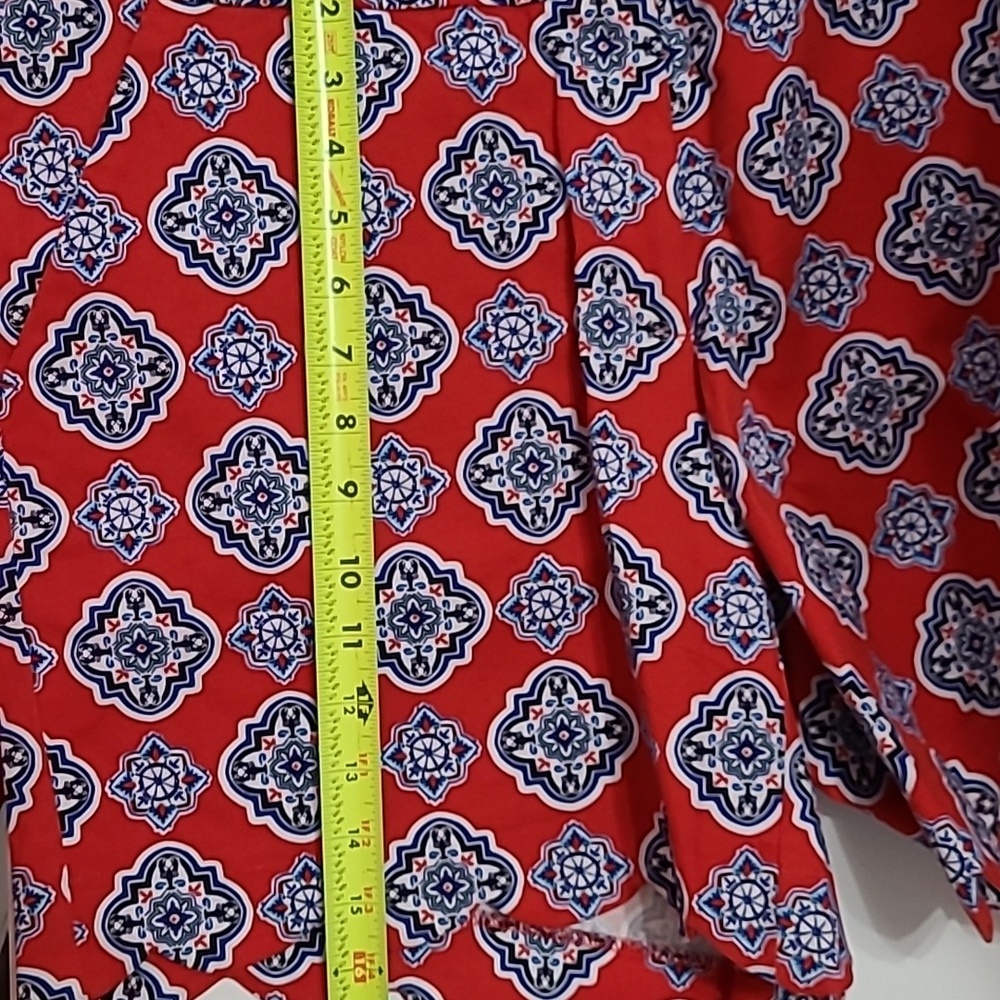 NWOT Crown & Ivy Red Designed Shelby Shorts with Scalloped Hem size 14W - Picture 7 of 9
